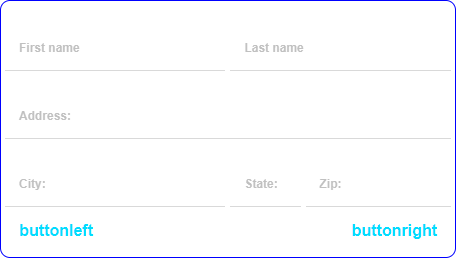 CSS Grid container layout with controls for collecting personal data